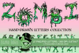 A valid fsm definition contains a list of states, symbols and transitions, the initial state and the accepting states. Zombie A Z Hand Drawn Letters Alphabet Graphic By Dapper Dudell Creative Fabrica
