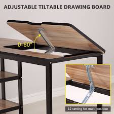 Featured Adjustable Tiltable Stand Table Board Which Can Be Fixed In Any Position From Flat To 80 Degree To Achieve Desired Angl In 2020 Drafting Table Decor Furniture