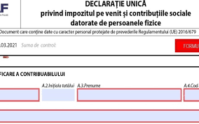 Declaraţia unică privind impozitul pe venit şi contribuţiile sociale datorate de persoanele fizice, conform opanaf nr. DeclaraÈ›ia UnicÄƒ D 212 Este De Acum In Format Precompletat De Unde Poate Fi DescÄƒrcatÄƒ Stirileprotv Ro