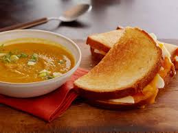 Curried Squash Soup With Apple And Cheddar Melts Recipe Curried Squash Soup Food Network Recipes Squash Soup