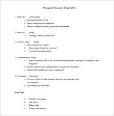 Biography Sample For College Students Pdf Pdf Doc Free Premium Templates Essay Outline Template Essay Outline Sample Essay Outline Format