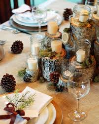 Rustic Table Decor Christmas Winter Wedding Centerpieces Christmas Table Settings Rustic Christmas