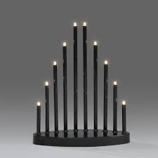 Konstsmide 25cm X 20cm Static Indoor Black Lacquered Metal Candle Arch With 10 Warm White Leds