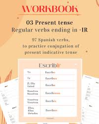 Spanish Workbook to practice PRESENT TENSE (IR) 🇪🇸🥘 97 verbs in Spanish,  to practice conjugation of the present indicative. Third conjugation:  Regular verbs ending in –IR Instant PDF download  https://xpanolx.etsy.com/listing/1728812509 ✓55 pages