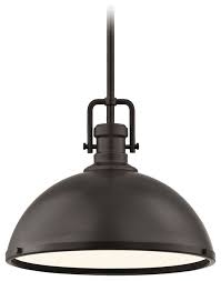 Industrial Pendant Light With Metal Shade 13 38 Chrome Traditional Pendant Lighting By Destination Lighting