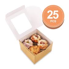 Hi friends,i'm sharing how to make a treat box with a window today. Bakipack Gold Bakery Boxes With Window Cookies Candy Dessert Wedding Cake Treat Boxes For Small Bakery Pastry Party Favors 6x6x4 Inches Cake Boxes With Window 25 Boxes Bakery Take Out Containers Industrial