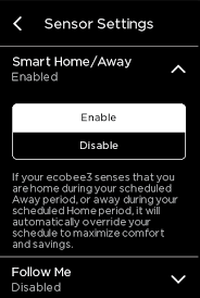 Smart Home Smart Away And Follow Me Features Ecobee Support