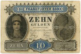 The bank declined to comment on the figure. Deutsches Papiergeld Frankfurt Frankfurter Bank Banknote Uber 10 Gulden Von 1855 Geldscheinsammlung Munchen