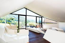 They can also be used to cover up frosted glass etc. Slope Roof House With Futuristic Interiors