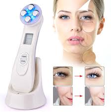 Led Red Light Face Lift Skin Rejuvenation 5 In 1 Face Tightening Instrument Galvanic Machine Anti Aging Device Kit Wrinkle Removal Handset Skin Tightening Skin Care Devices Led Facial