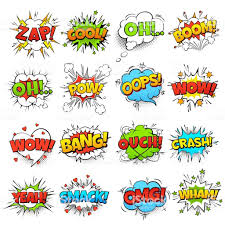Comic Words Cartoon Boom Crash Speech Bubble Funny Elements And Kids Children Sketch Cartoon Speech Bubble Comic Text