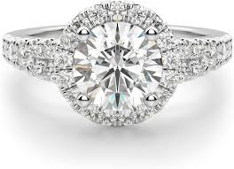 Amazon.com: Riya Gems 4 CT Round Colorless Moissanite Engagement Ring for  Women/Her, Wedding Bridal Ring Sets, Eternity Sterling Silver Solid Gold  Diamond Solitaire 4
