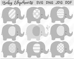 Baby Elephant Svg Blue Gray Elephant Clipart Boy Baby Shower Elephant Blue Gray Baby Shower Personal Commercial Svg Png Jpg Pdf In 2020 Elephant Baby Shower