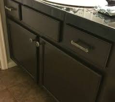 The francisco center to center pull bars are perfect for our new kitchen. Gel Staining Builder Grade Oak Cabinets Hometalk
