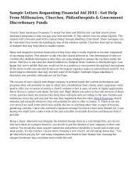 Almost all adults have written a letter of application when applying for a job that suits their qualifications. Sample Letters Requesting Financial Aid 2013 Get Help From Milliona