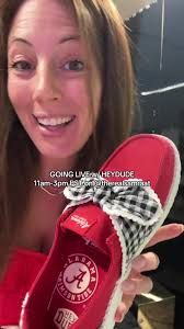 Come check out the new @HeyDude collegiate Wendy bow & Wally shoes LIVE  today 11am-3pm PST