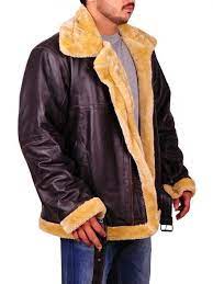 Tom Hardy Dunkirk Farrier Shearling B3 Leather Jacket Cool Jackets For Men Jackets Fur Outerwear