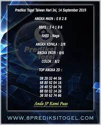 Prediksi Togel Taiwan Hari Ini 14 September 2019 September Manila 21 September