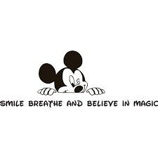 Disney winnie the pooh quotes. Smile Breathe Believe In Magic Mickey Mouse Disney Quote Boy Girl Bedroom Design Picture Art Mural Custom Wall Decal Vinyl Sticker 8 Inches X 26 Inches Walmart Com Walmart Com