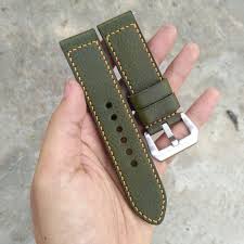 Green Olive Strap Handmade Leather Watch Strap 22mm 24mm Etsy Leather Watch Strap Handmade Watch Strap Leather Watch Strap 22mm
