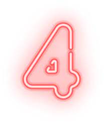 Number Four Neon Transparent Png Image Neon Png Free Clip Art Neon