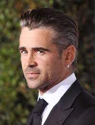Hollywood S Trending Hairstyle The Slicked Back Look Colin Farrell Actors Cool Hairstyles For Men