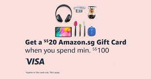 Check spelling or type a new query. Amazon Sg Spend 100 Get A 20 Amazon Gift Card When You Pay Via Visa Cards Till May 31 2020