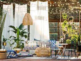 Wood floors, cement walls with a cover. 15 Small Patio Decorating Ideas Hgtv
