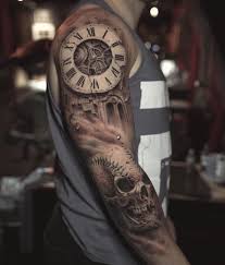 Just below the clocks, is an illustration of compass points, which denotes a sense of control and stability? Clock Tattoo Tattoo Insider