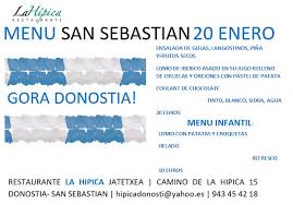 Yes, i am behind in updating! Menu Dia De San Sebastian Hipica Loyola
