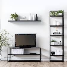 Simplex Tv Lowboard Sideboard Bank Board Minimalistisch Metall Schwarz Lowboard Wohnzimmermobel Modern Wohnzimmer Layouts