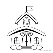 Ver más ideas sobre dibujos, disenos de unas, mandalas para colorear. Pequena Escuela En Blanco Y Negro Gratis Dibujos Animados Imagene Illustoon Es
