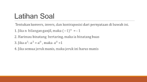 Dapatkan pelajaran, soal & rumus konvers, invers, kontraposisi lengkap di wardaya college. Konvers Invers Kontraposisi Ppt Download
