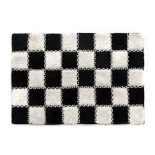 Black And White Square Rug Mackenzie Childs Covent Square Bath Rug Black White In 2019 Rugs Black White Bath
