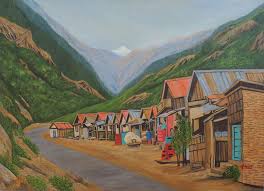 Buy Market Country Side Sikkim Painting At Lowest Price By Ajay Harit Mostly perennial in nature, waterfalls abound in sikkim, specially in the northern region. buy market country side sikkim painting