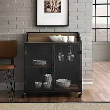 Christopher knight, ashley furniture, furniture of america Urban Mesh Door Rolling Oak Bar Cabinet Kirklands