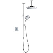 Mira Vier High Pressure Dual Rear Fed Digital Shower Digital Showers Overhead Shower Head Shower Systems