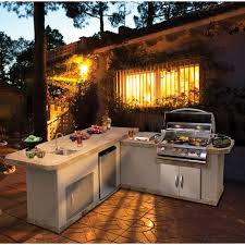 Kokomo outdoor kitchen products are backed with a lifetime warranty. Cal Flame 8 Foot L Shaped Outdoor Bbq Kitchen Island Lbk870