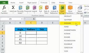 Tan In Excel Formula Examples How To Use Tan Function