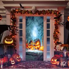 View, comment, download and edit halloween scary pumpkin minecraft skins. The Holiday Aisle Scary Halloween Pumpkins Door Mural Reviews Wayfair