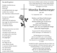 Hier Sehen Sie Die Traueranzeige Fur Monika Ruthemeyer Vom 09 06 2017 Aus Neue Osnabrucker Zeitung Gmbh Co Kg In 2020 Traueranzeigen Trauer Spruche Trauer