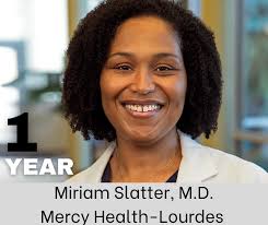 Congratulations to Dr. Miriam Slatter Hall for her one year of service as  Medical Director at Hope Unlimited Family Care Center. We thank you and  admire your commitment to expecting moms in