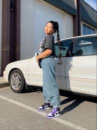Court Purple Air Jordan 1 Women In 2020 Streetwear Fashion Women Tomboy Style Outfits Streetwear Fashion