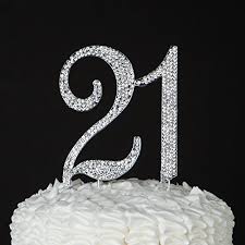 Michaels stores sell everything from wedding decorations to quilt. 21 Cake Topper For 21st Birthday Party Supplies Decoration Ideas Silver Amazon In Home Kitchen