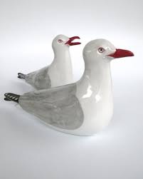 Suzan Bloch Jorgensen Ceramic Seagull New Zealand Polymer Clay Gifts Clay Birds Ceramic Birds