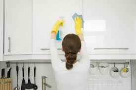 How To Clean The Greasy Build Up Off Kitchen Cabinets Clean Kitchen Cabinets Clean Kitchen Cleaning Hacks