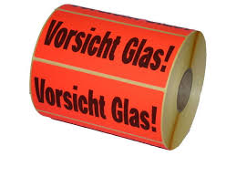 Es ist mir noch nicht gelungen zu dem betreiber des forums. 1000 Etiketten Aufkleber Vorsicht Glas Leuchtrot Auf Rolle Warnetiketten 497101 Ebay