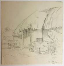 This is one of my first video recordings i tried. Vintage 1952 Pencil Drawing House Barn Landscape Country Signed Artist Art Ebay