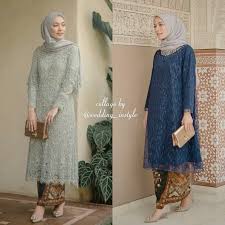 Setelan lain juga tidak kalah menarik dimana tampil dengan gaya muslim lengkap dengan perpaduan model hijab kekinian model kebaya modern baju hijab muslim gambar terbaru inspirasi contoh simple untuk wisuda pesta 2017 2018 berjilbab dress gaun setelan lengan. Pin Di Gamis
