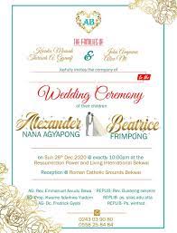 Wedding Invitation Flyer Designed By Oppomence Graphics In Ghana Invitation Flyer Invitations Wedding Invitations